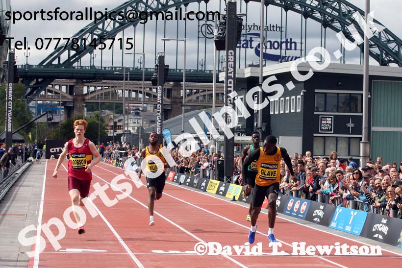 School sprints, 2017 Great North CityGames, Gateshead/Newcaste. Photo: David T. Hewitson/Sports for All Pics